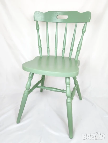 Дървен трапезен стол кантри, снимка 1