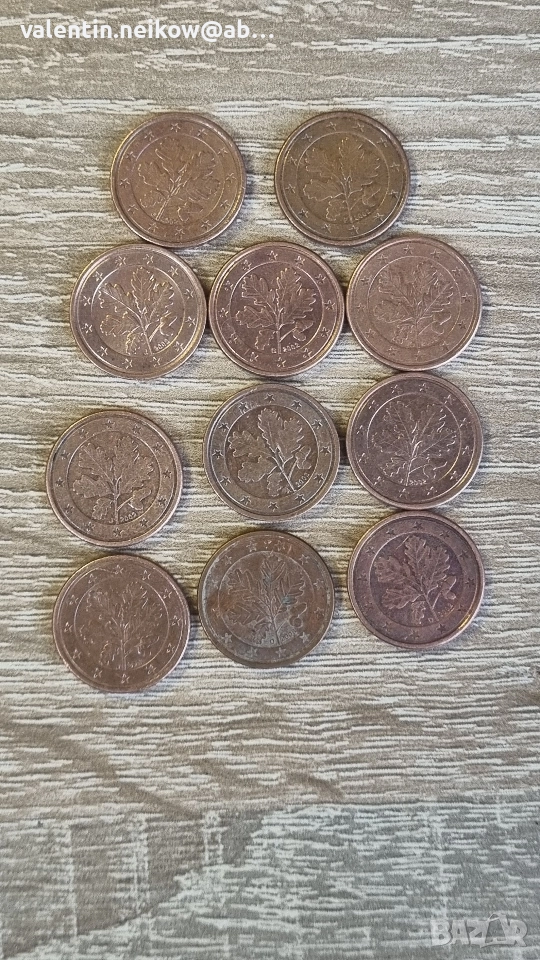 продавам един евро цента 10 000 лв на бройка и други редки монети, снимка 1