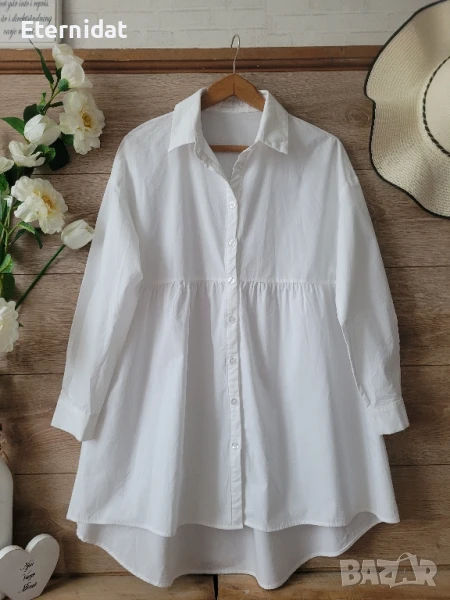 Дълга бяла риза , снимка 1