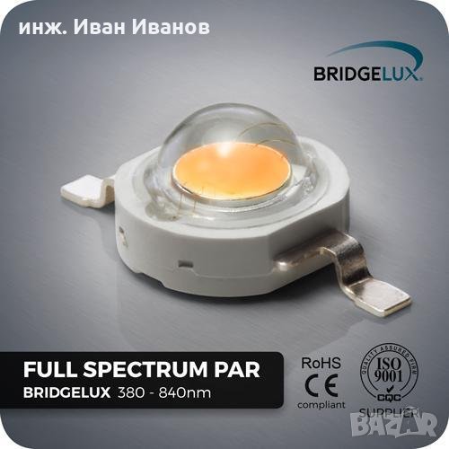 3W Full Spectrum Plant Grow LЕD (380nm-840nm) Пълноспектърни светодиоди за отглеждане на растения , снимка 1