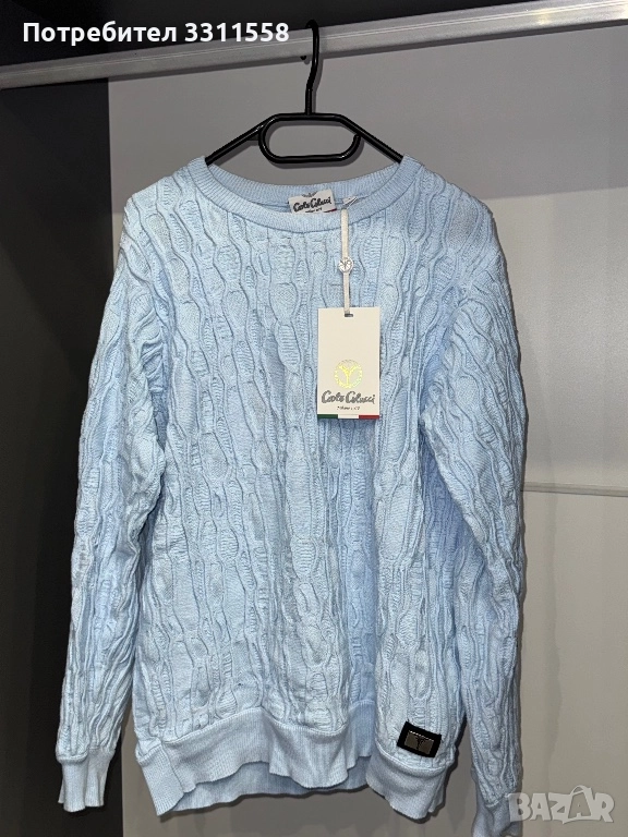 Carlo Colucci Jacquard Пуловер, снимка 1