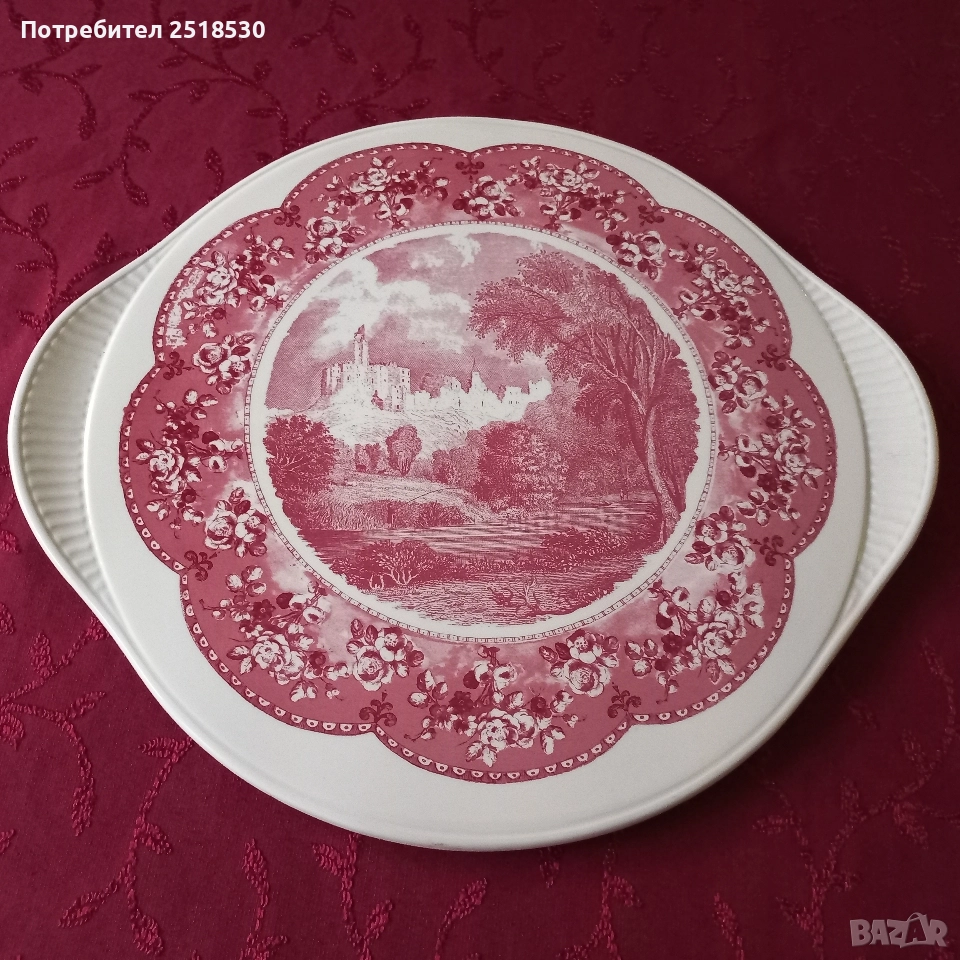 Стар порцеланов поднос, снимка 1