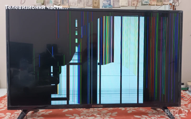 Crown 39J110HD със счупен екран D39-M30 LC390TU1A/TP.MS3663S.PB801/JS-D-JP385DM-071EC/062EC, снимка 1