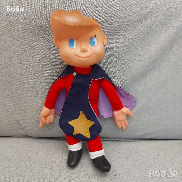 Стара Рядка Соц Българска Играчка с Музикален Механизъм Кукла Сънчо Лека Нощ Деца , снимка 1