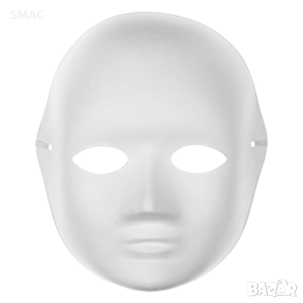 Хелоуин / Halloween хартиена маска за ръчни изработки бяла_1180399, снимка 1