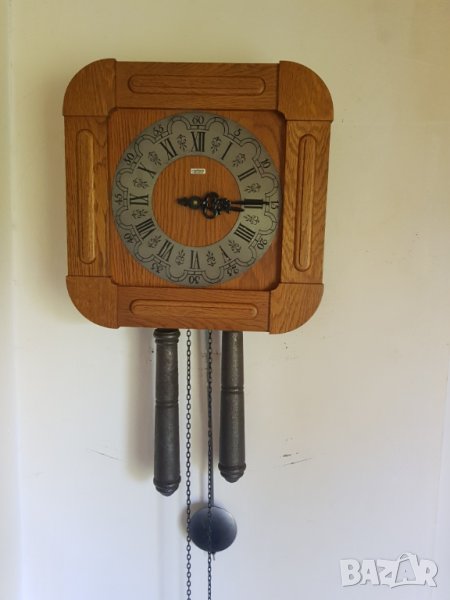 Стар немски стенен механичен часовник, снимка 1