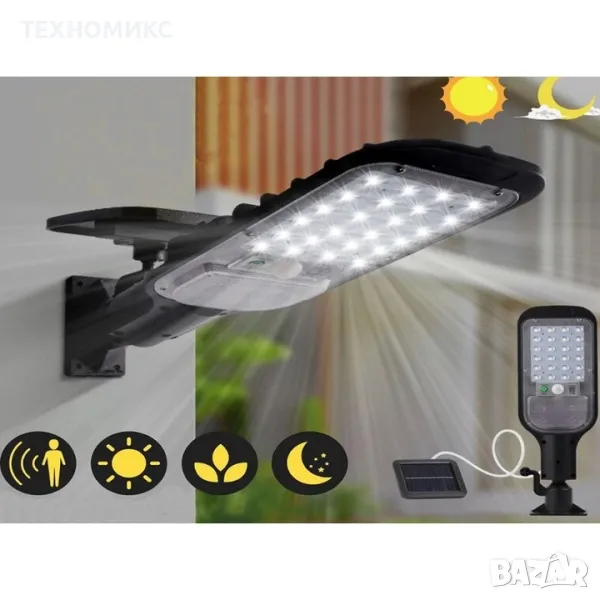 LED лампа със соларен панел JX-518, дистанционно управление, 120W, снимка 1