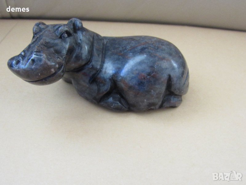  Легнал хипопотам от сапунен камък, с нова, по-ниска цена, снимка 1