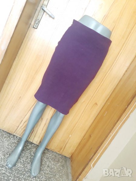Н&М Лилава пола с ниска талия тип молив М/Л, снимка 1