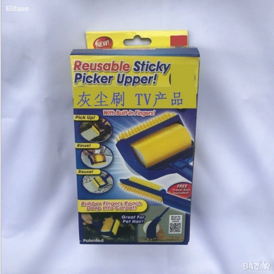 🐶🐱 Уред за събиране и почистване на косми от домашни любимци – STICKY BUDDY 🐾, снимка 1