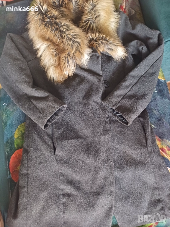 Дамско палто с яка, снимка 1