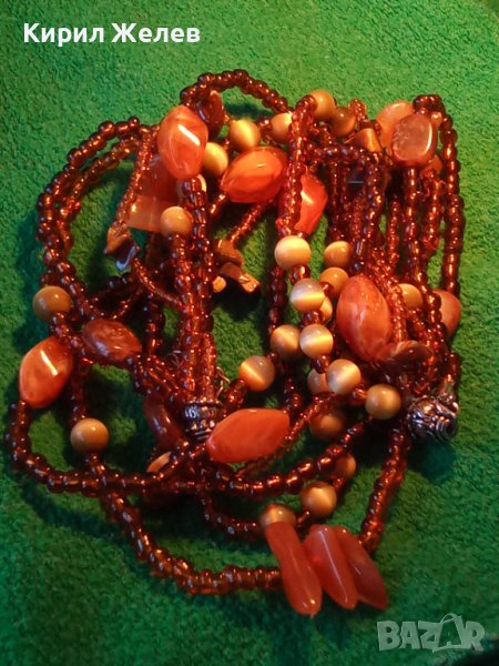 СТАРИННО КОЛИЕ от ХАЛЦЕДОН МЪНИСТА и КОТЕШКО ОКО 14437, снимка 1