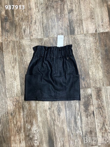 Кожена черна пола, снимка 1