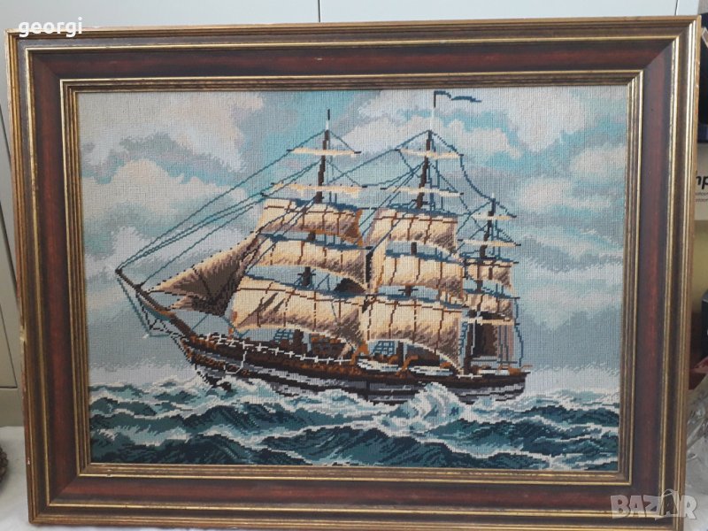 Немски гоблен кораб , снимка 1