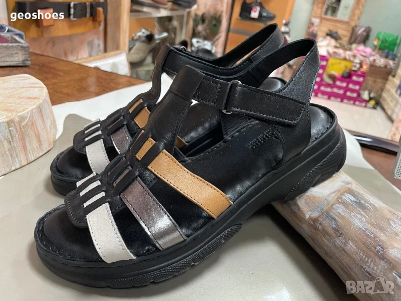 Дамски сандали изцяло естествена кожа с анатомично огъваемо ходило., снимка 1