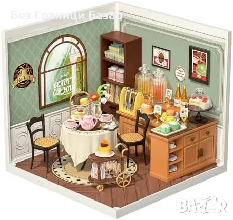 Нов Rolife мини куклен дом Sweet Sips Tea DIY комплект за сглобяване, снимка 1