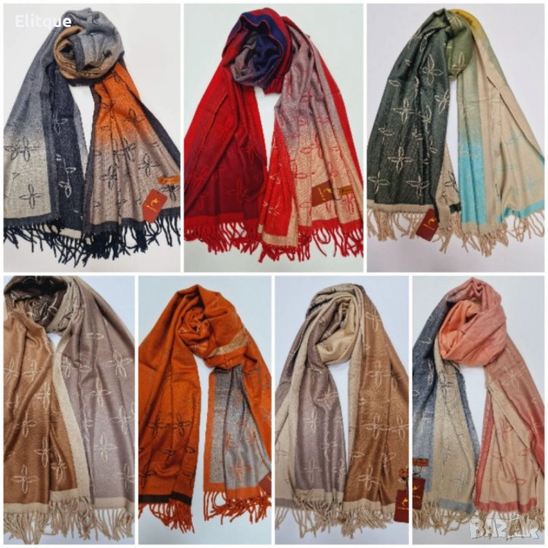 Елегантен дамски шал с изтънчен дизайн и стилни цветови комбинации, снимка 1