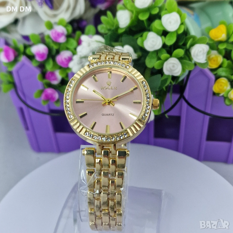 Дамски часовник ROLEX – 18к позлата, медицинска стомана , снимка 1