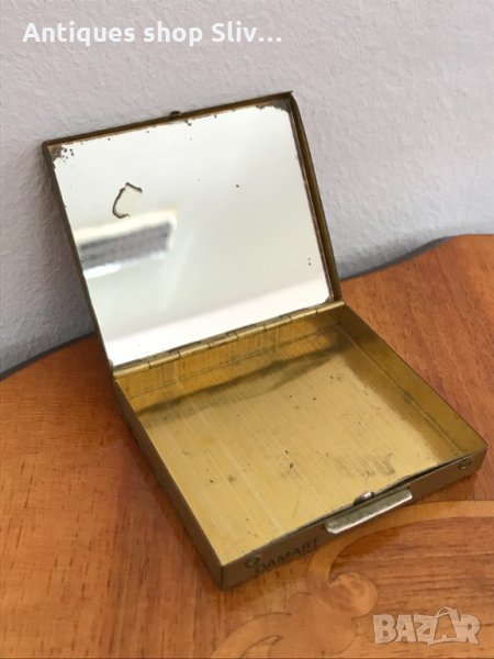 Метална джобна кутийка с огледалце. №0309Метална джобна кутийка с огледалце. №0309, снимка 1