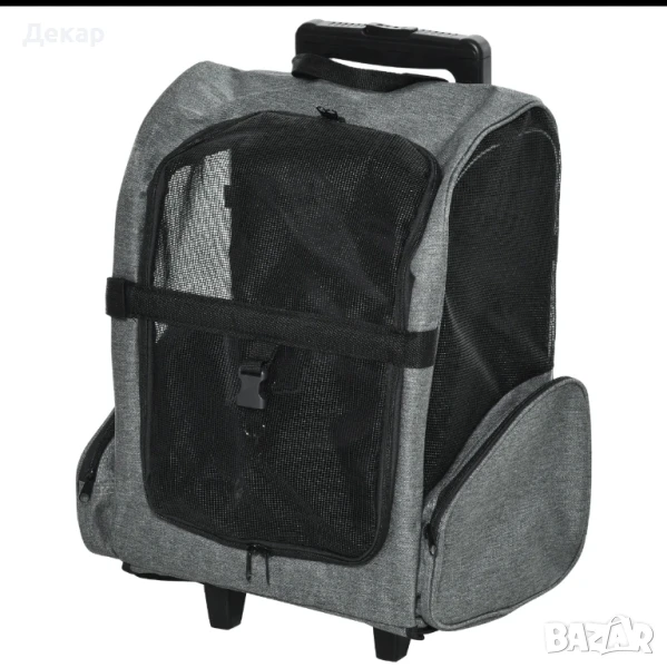 Раница 2 в 1 за куче/котка, полиестер/стомана/алуминий, 42x25x55 см, снимка 1