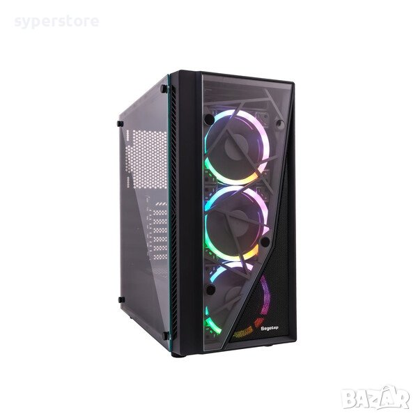 Кутия за компютър Segotep Prime XL V2 SG-LZXL ATX Middle tower Черна С прозрачен страничен панел , снимка 1