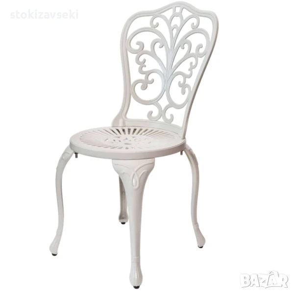 Градински стол цвят бял 43*50*87.5 см, снимка 1