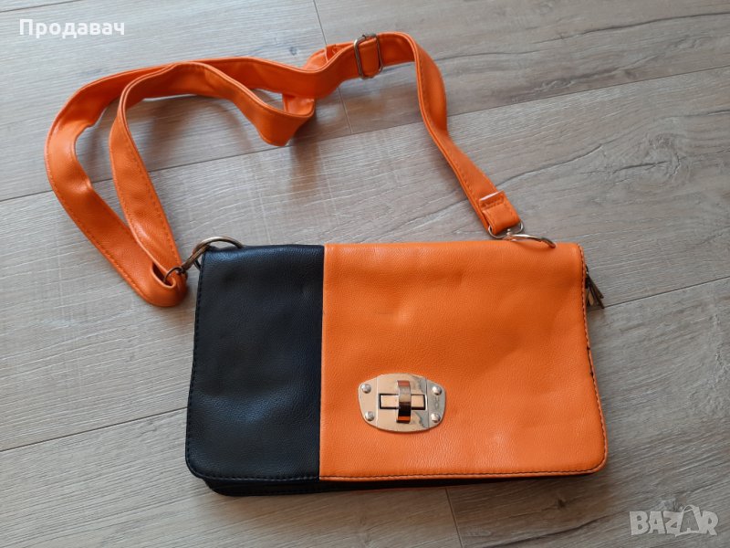 Чанта оранжево и черно, снимка 1