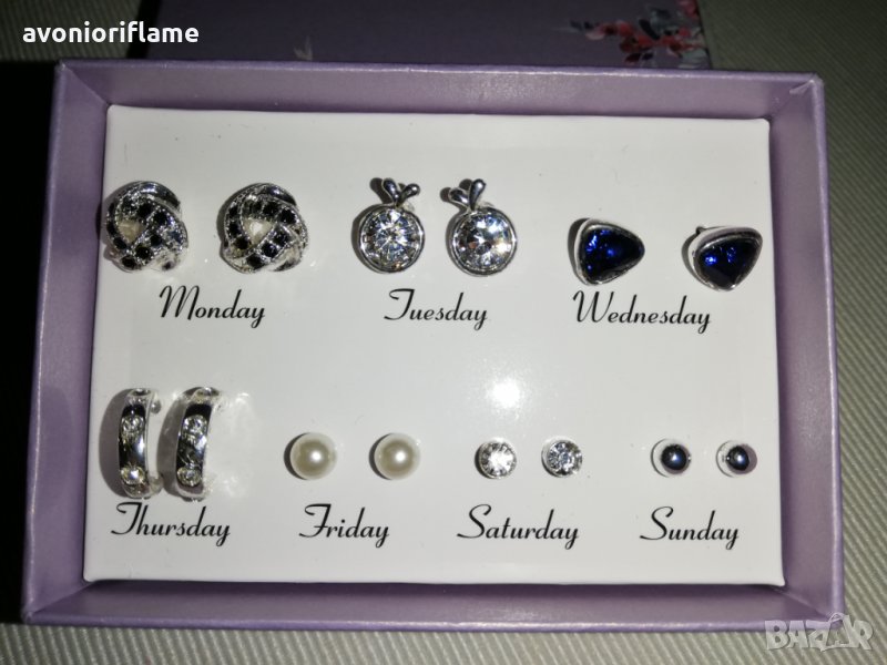 Комплект 7 чифта обеци taya avon, снимка 1
