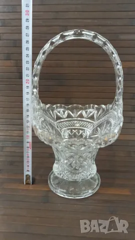 Кошница бонбониера от шлифован кристал, снимка 7 - Декорация за дома - 49728497