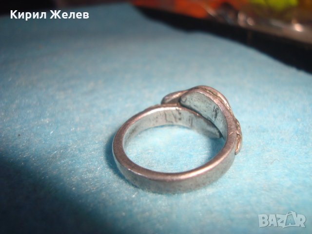 СТАРИНЕН СРЕБЪРЕН ПРЪСТЕН с ИНИЦИАЛИ на МАЙСТОРА "ВД" ВИСОКА ПРОБА СРЕБРО с БЯЛ ИВИЧЕСТ АХАТ 25205, снимка 13 - Антикварни и старинни предмети - 34631881