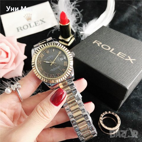 Луксозен дамски ръчен часовник Rolex, стилен Ролекс , водоустойчив, снимка 4 - Дамски - 37074609
