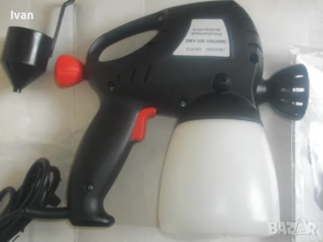 НОВ НЕМСКИ ОРИГИНАЛЕН ЕЛЕКТРИЧЕСКИ БОЯДЖИЙСКИ ПИСТОЛЕТ 100W 140 bar 320ml/min Дюза 0,8мм TOP CRAFT , снимка 12 - Други инструменти - 49679854