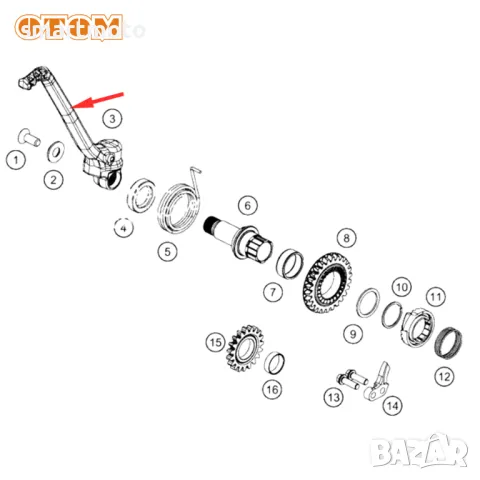 Манивела за KTM SX 85   03-17 SX 105  07-11   HUSQVARNA  TC 85 14-17, снимка 3 - Части - 48643158
