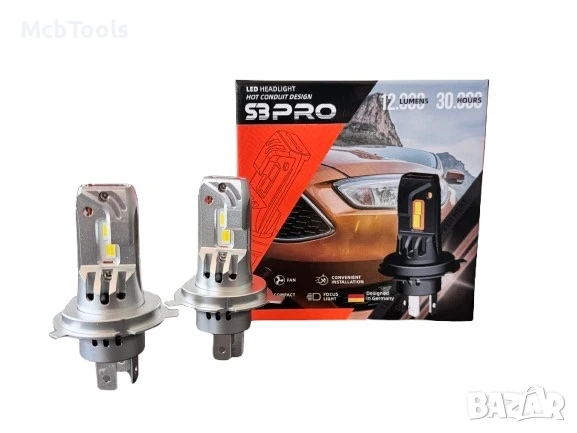 Диодни крушки H4 с вграден вентилатор LED – T281