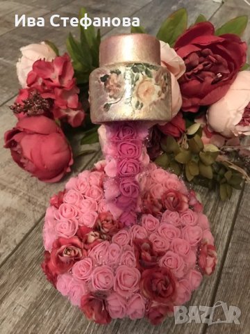 3D чаша от постояни рози подарък за влюбените Свети Валентин, снимка 9 - Декорация за дома - 27811616