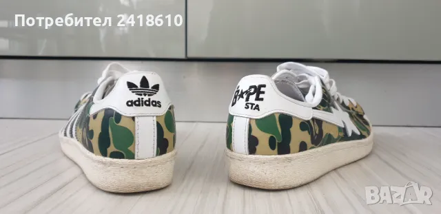 Adidas SuperStar x BAPE Size 36/22см UK 3.5 US 4 ОРИГИНАЛ! Унисекс Кецове., снимка 4 - Кецове - 48072090