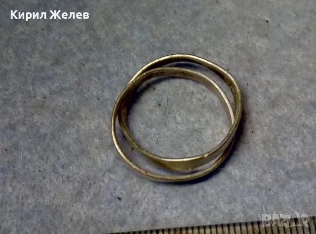ДВА ПРЪСТЕНА в ЕДНО РЯДЪК ВИНТИДЖ АРТ МОДЕЛ ДВОЕН СРЕБЪРЕН ПРЪСТЕН Тип ХАЛКА СРЕБРО 925 ПРОБА 49869, снимка 9 - Пръстени - 49605739