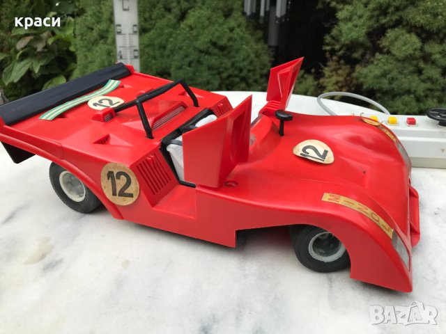 Стара количка Ferrari 312 Pb Race Car #12 Дистанционно управление GDR 35cm , снимка 5 - Колекции - 42951171