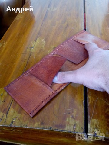 Стар кожен портфейл,портмоне #3, снимка 4 - Антикварни и старинни предмети - 27441666