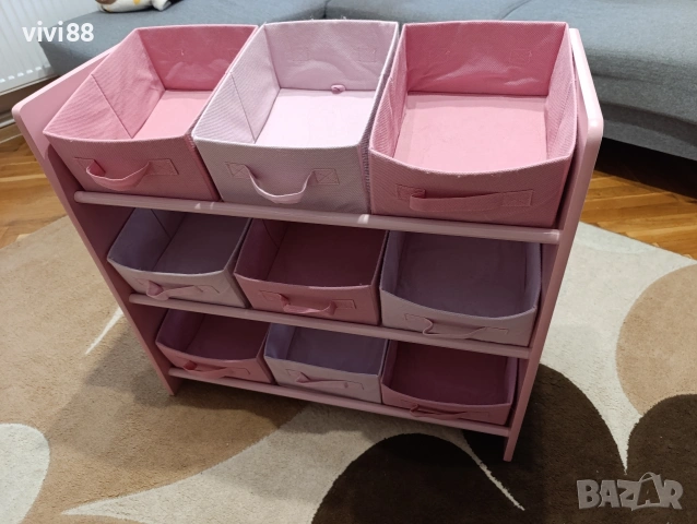 Детска розова етажерка , снимка 6 - Мебели за детската стая - 53469520