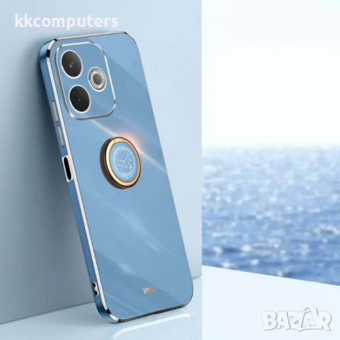 OPPO A5 Pro 5G XINLI Electroplate Калъф с Пръстен + Скрийн Протектор – 7 Цвята, снимка 5 - Калъфи, кейсове - 50573724