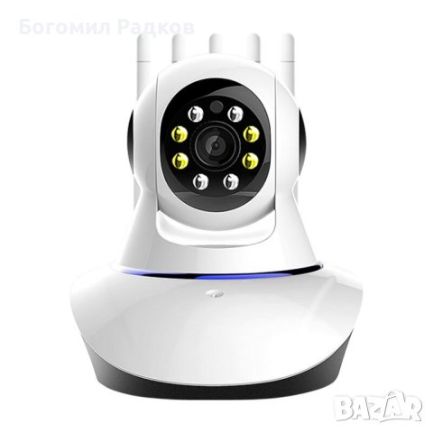 Безжична панорамна камера за видеонаблюдение с 360-градуса и 2K пиксела IP36
