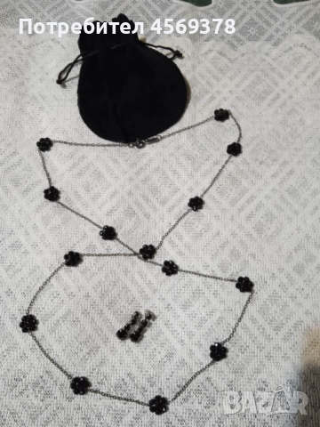 Нежен Комплект /Колие и Обеци, снимка 2 - Бижутерийни комплекти - 52283570