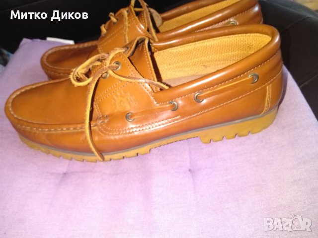 Маркови обувки Риверланд естествена кожа №45 стелка 285 мм като нови, снимка 14 - Спортно елегантни обувки - 37880814