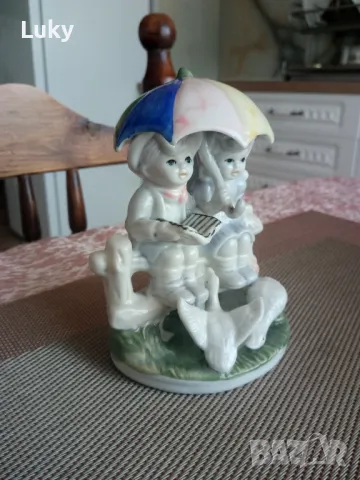 Идилия!Прекрасно произведение на изкуството.Порцелан-Германия., снимка 4 - Статуетки - 47830138