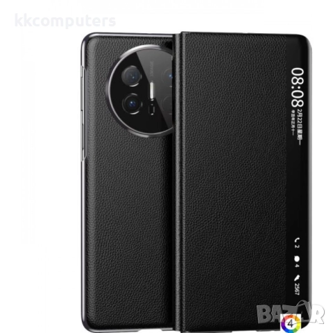 Huawei Mate X6 Electroplating Litchi Pattern / MagSafe View Window Калъф и Протектор, снимка 7 - Калъфи, кейсове - 51955312