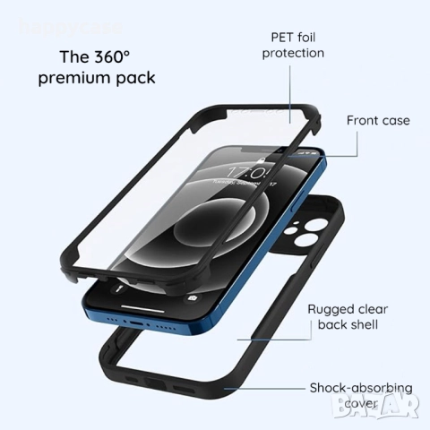 Honor Magic 8 Lite / FLEXI 360° Кейс калъф с протектор, снимка 2 - Калъфи, кейсове - 52952712