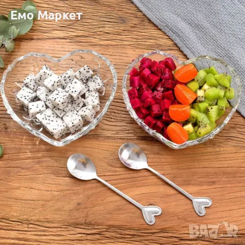 Чинийка под формата на сърце с розички, снимка 3 - Чинии - 48858747