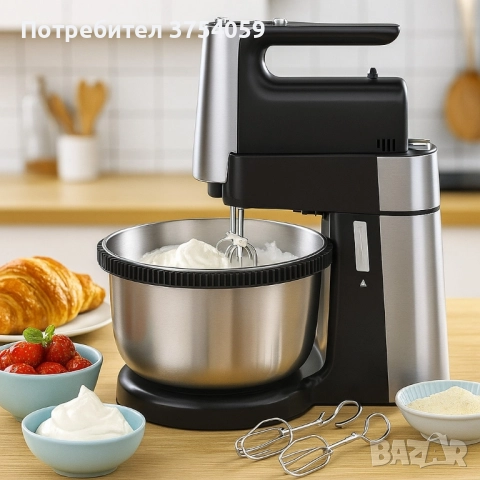 Миксер с купа Royalty Line RL-HM19015, 700W, 6 бъркалки, 3 л, Турбо