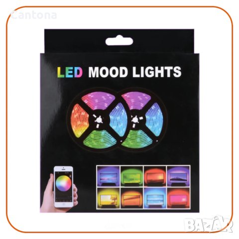 5 метра лента RGB LED 5050, дистанционно, APP - Android/iOS, многоцветна, снимка 6 - Лед осветление - 43329055